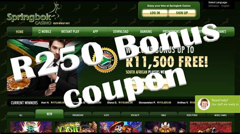 Springbok casino bonus